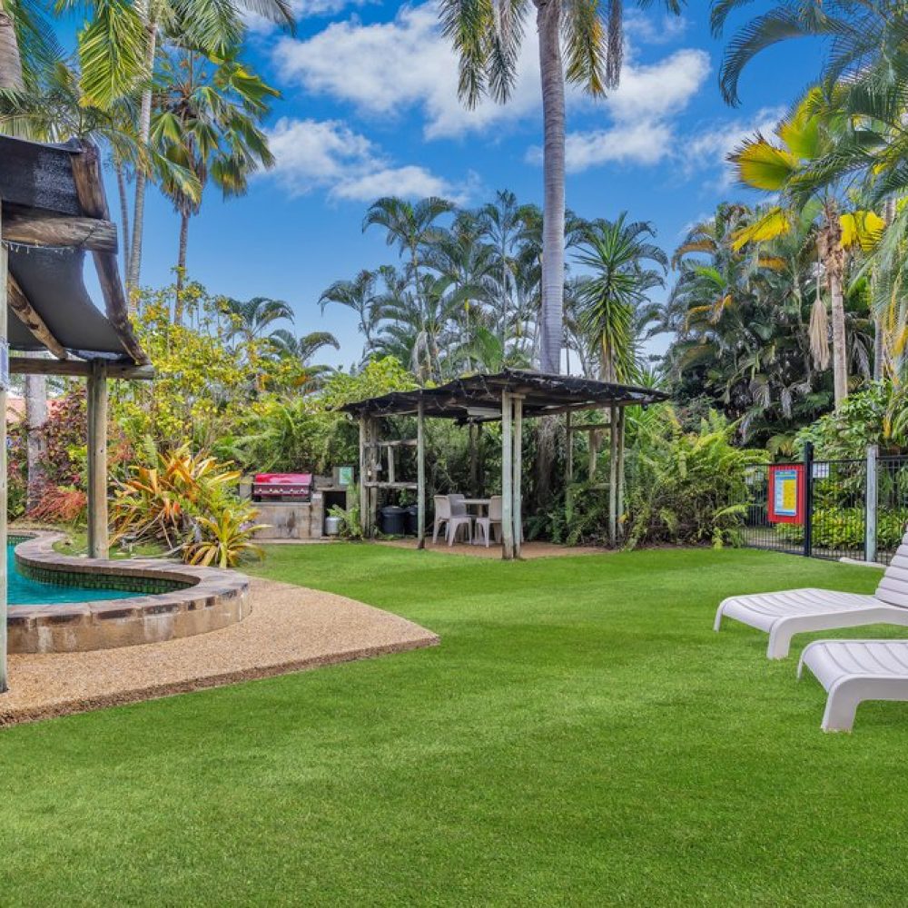 Tropical gardens beside the units